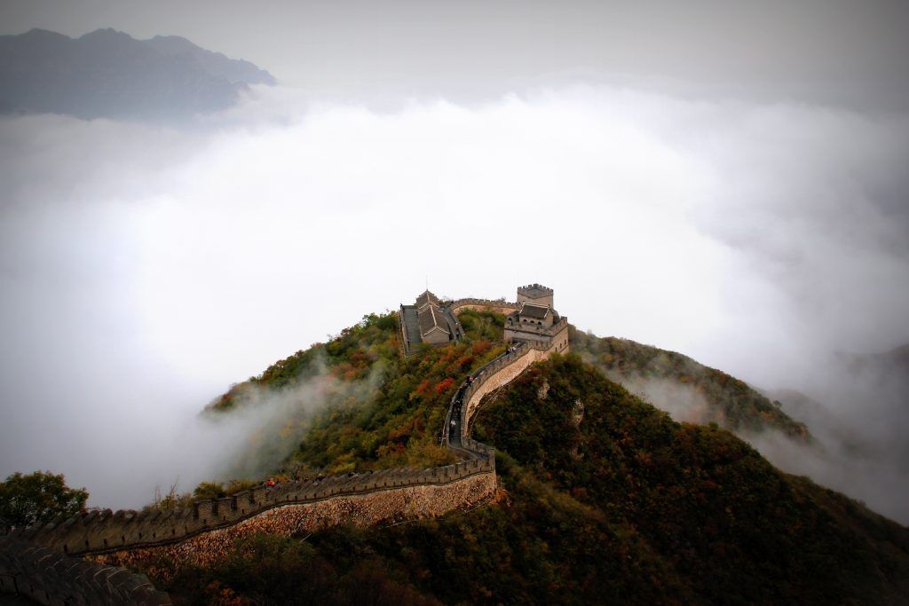 vista de la gran muralla china